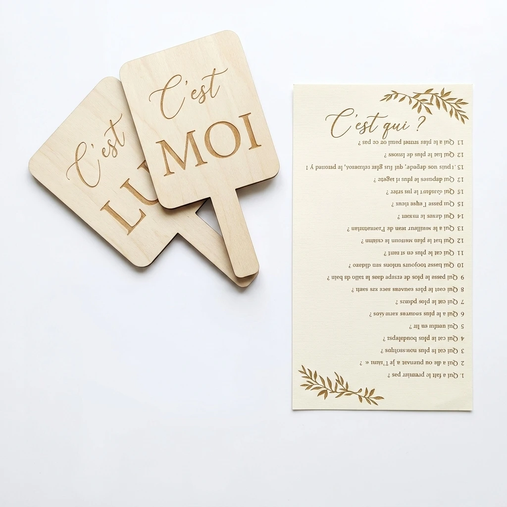Jeu Elle ou Lui - Jeu des Pancartes Mariage