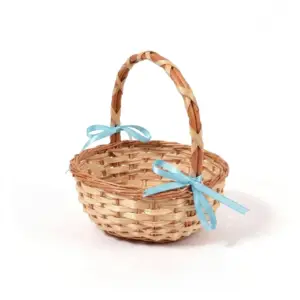Panier en Osier Tressé Artisanal – Diamètre 15 cm